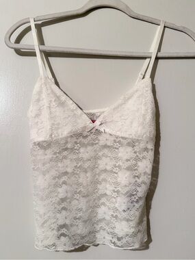 Edikted White Lace Cami Top